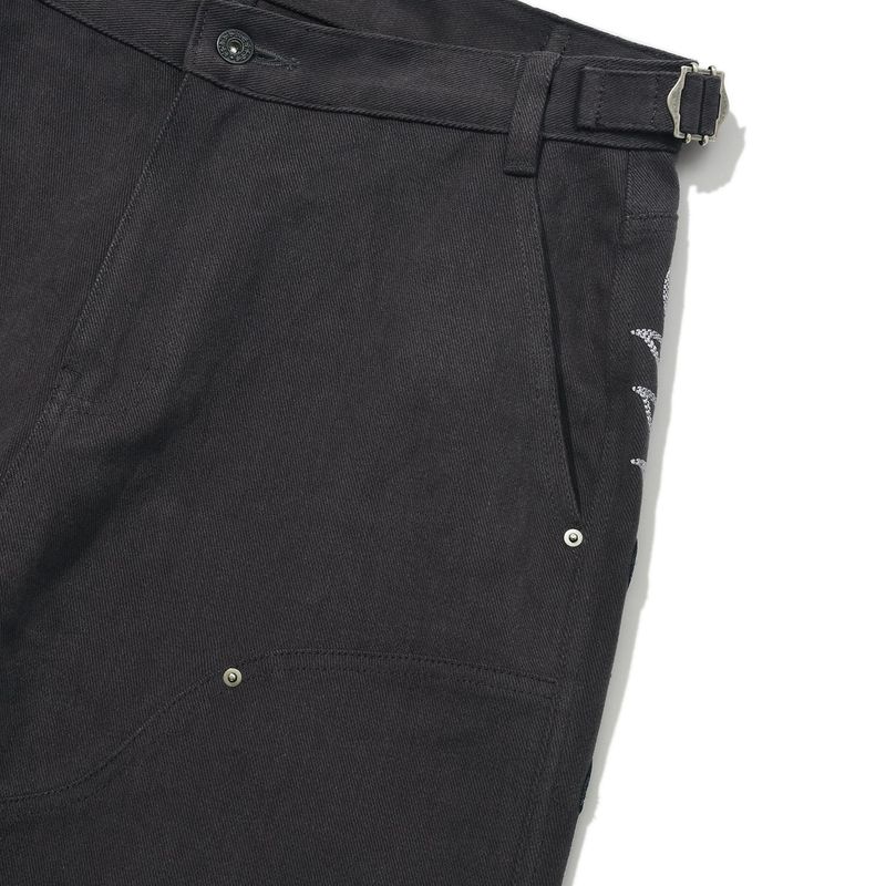 Western boots cut work pants / Charcoal