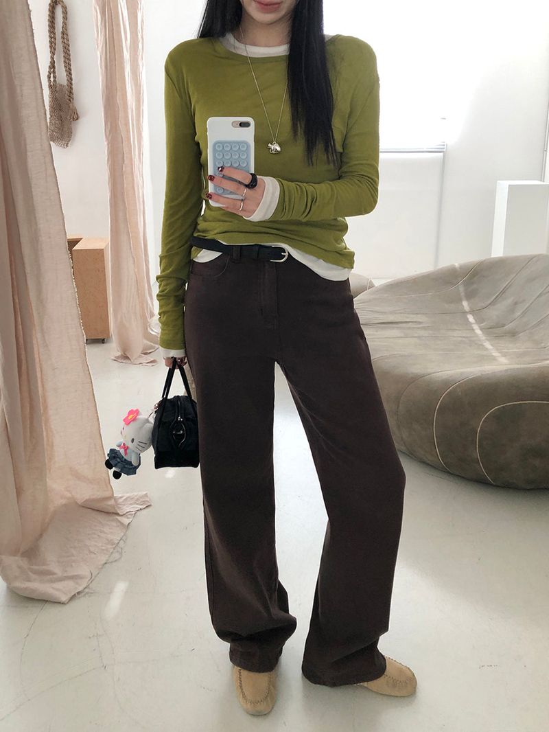 [MADE] Fodit Wool Tencel Layered Tee