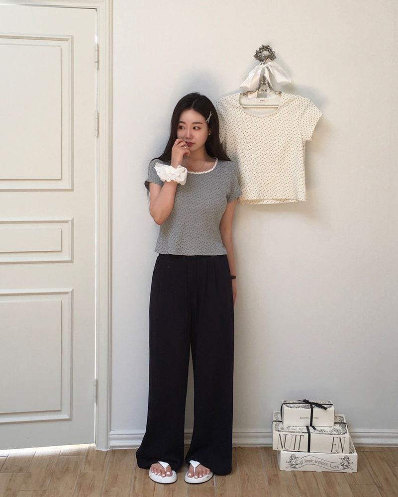 [MADE] Air long, pin-tack wide training pants