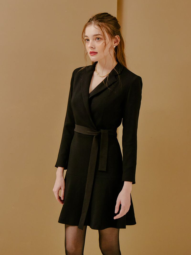 TAILORED FLARE ONEPIECE_BLACK