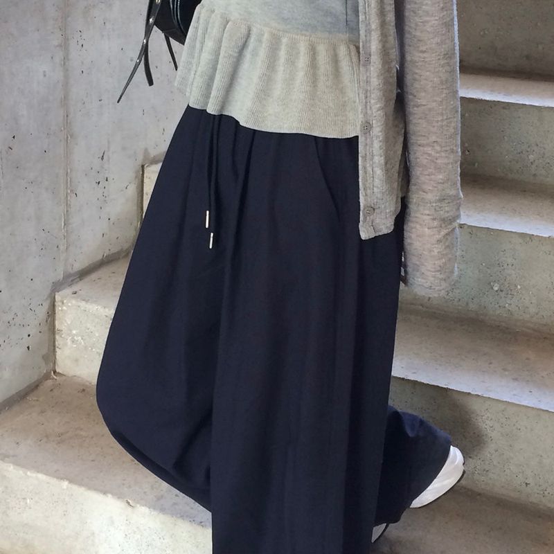 [MADE] Texture, Linen Pintack Wide Pants