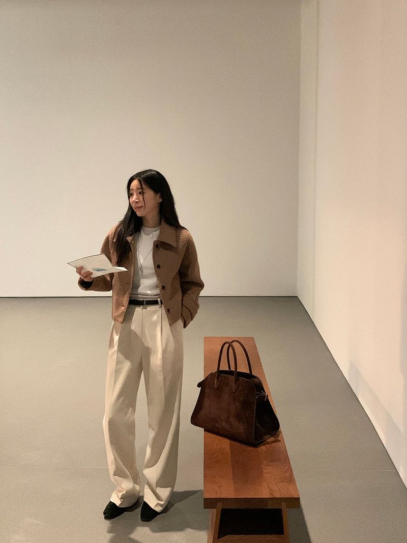 [MADE] [Wool Napping] Winter Warm Pintuck Wide Slacks