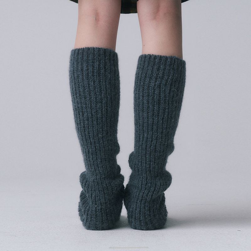 ALPACA LEG WARMERS, CHARCOAL