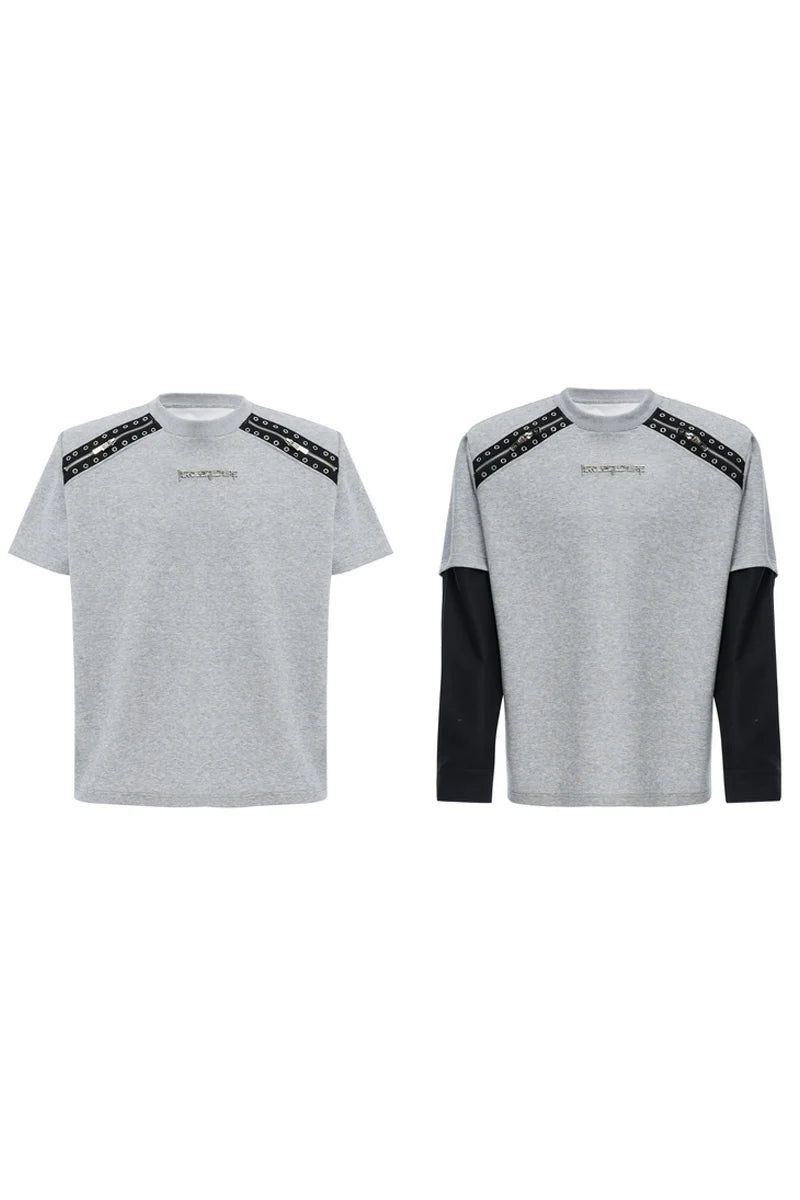Deconstructed Colorblock Shirt-Tee