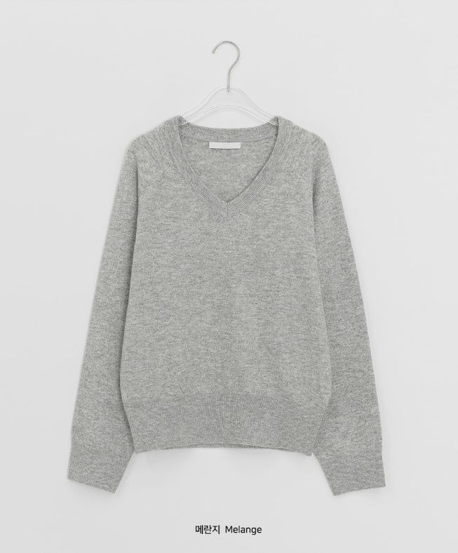 Husit Color Wool V-Neck Knit