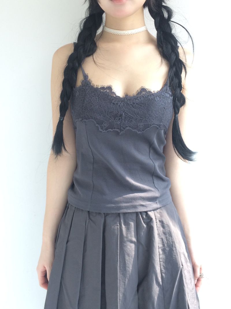 soft lace sleeveless shirt