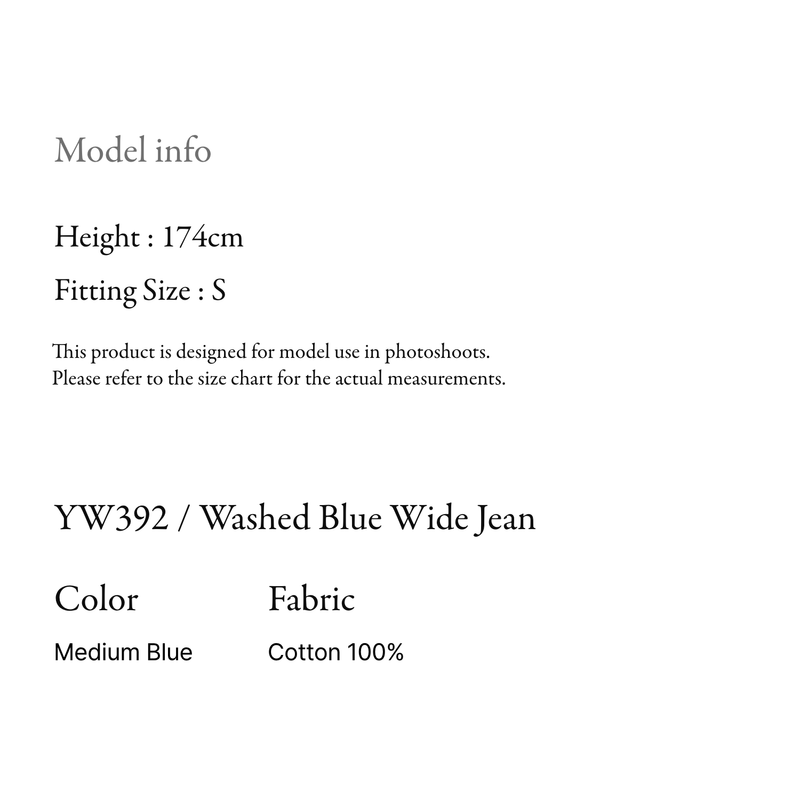 Washed Blue Wide Jean - YW392