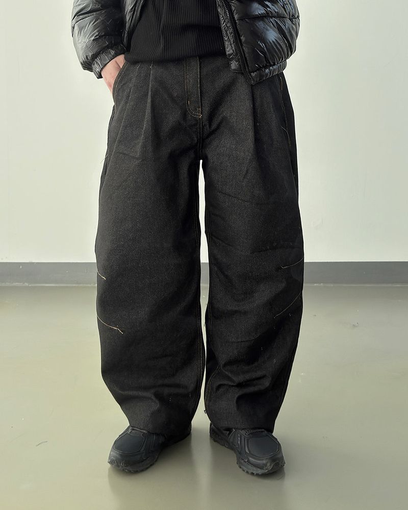 Prime nine wide denim pants