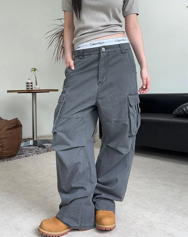 SATIIIZ（サティーズ）の「Cardin Washed Strap Cargo Pants（Pants）」