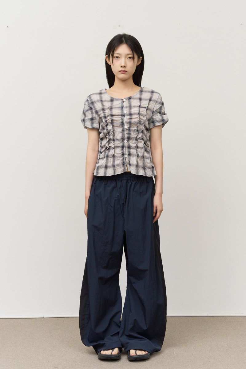 (W) Heal Shirring Blouse