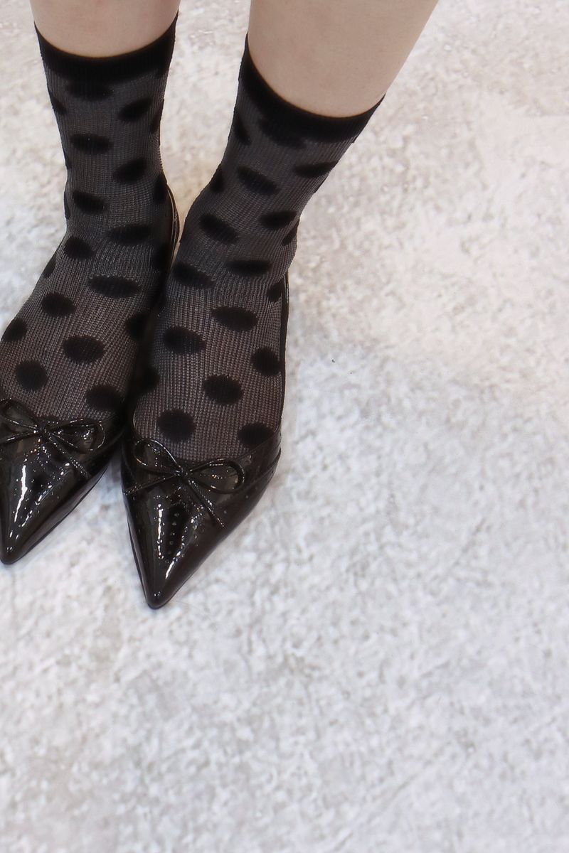 dot see-through socks (2colors)