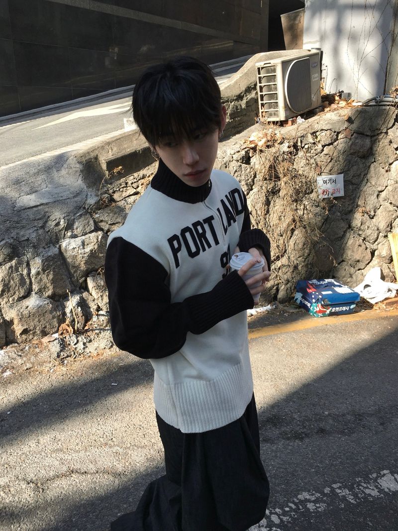 Portland 97 Color Block Knit Zip-Up 2C