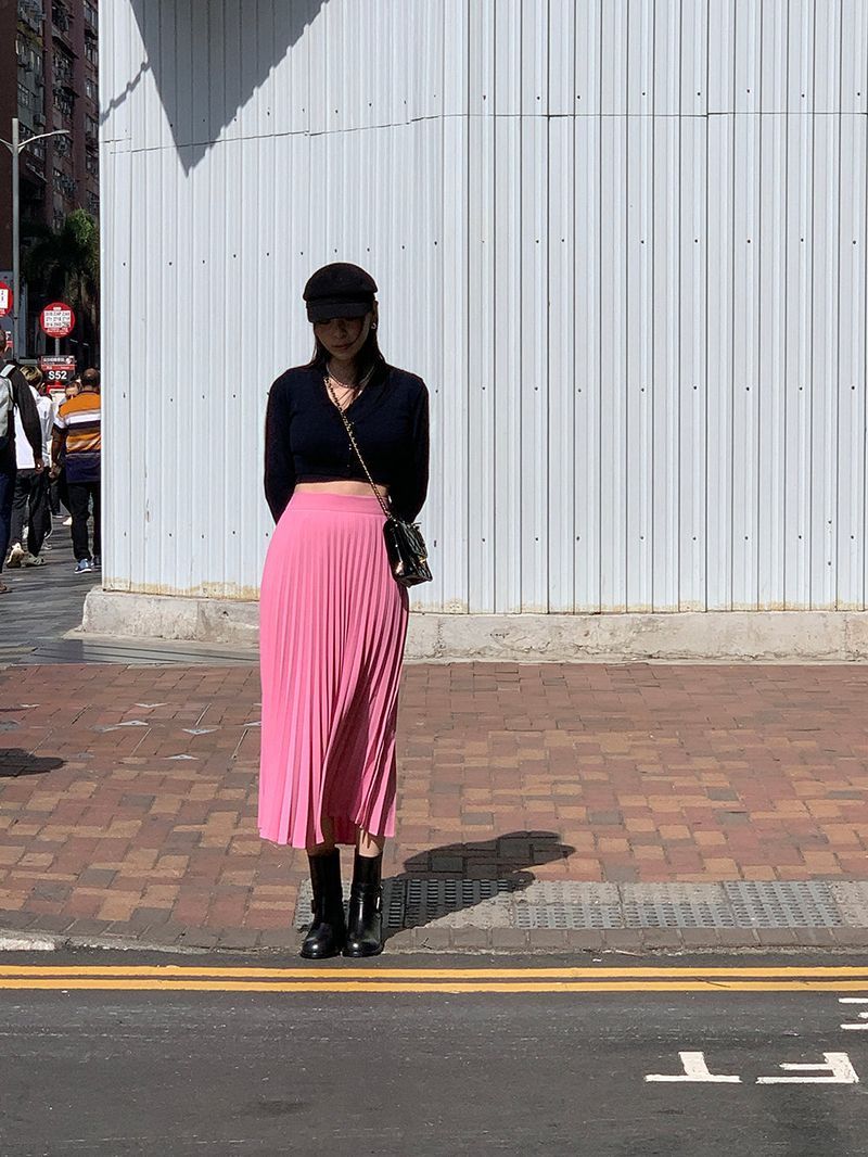 [MADE] LOVE MORE PINTUCK LONG SKIRT