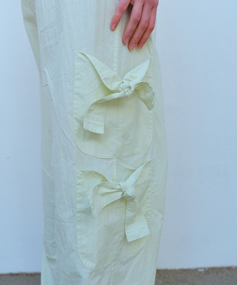 RIBBON POCKET PANTS, MELON