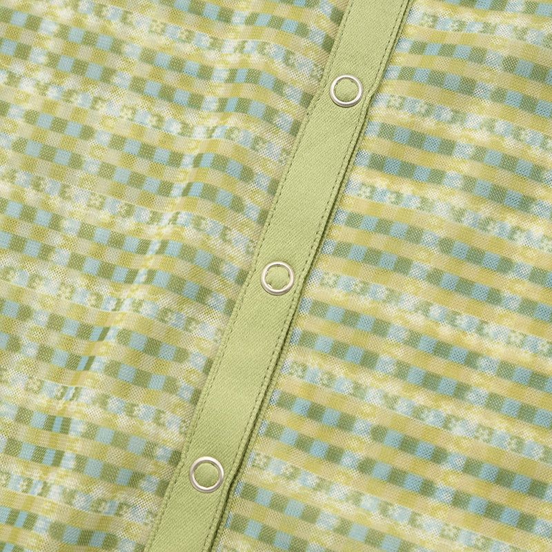 SMALL CHERRY SEE THROUGH PATTERN CARDIGAN [LIME]