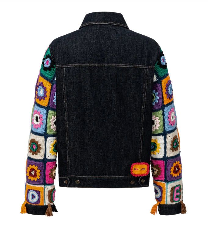 13DE MARZO Square Pattern Denim Jacket