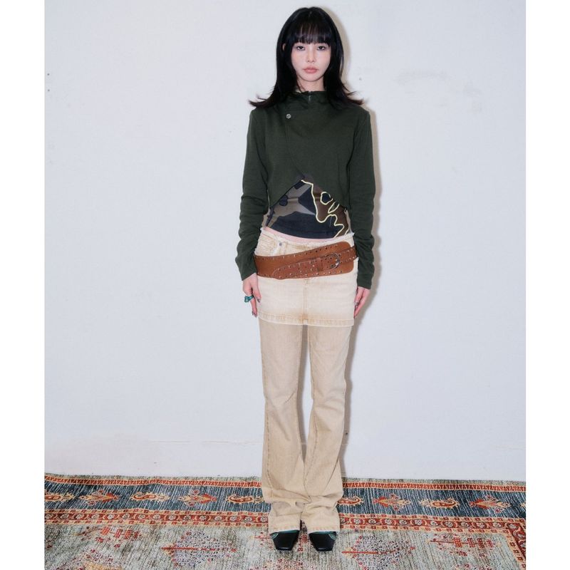 VISUAL COLLECTOR（ビジュアルコレクター）の「2Way Clasp Cut Hood zip-up [Khaki]（Jackets/Outerwear）」