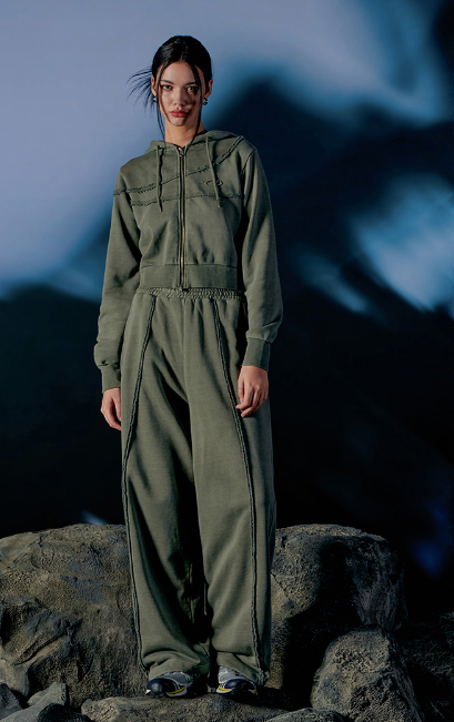 Pigment-Cut-Off-Hooded-Zip-Up - 6COLOR