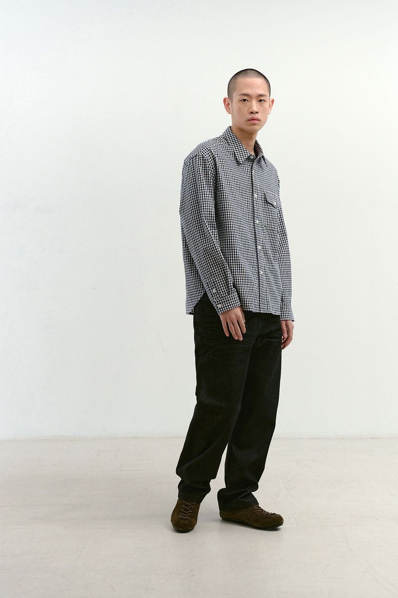 3D Fit Embossed Denim Pants (Black)