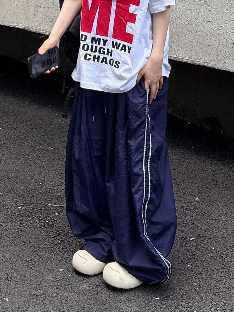 ethnic track nylon pants