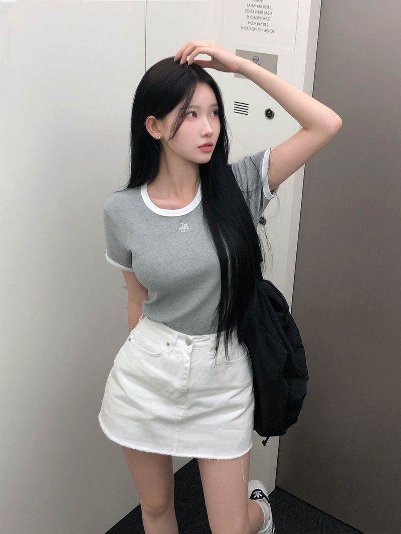 [BELLIDE MADE] SPAN COLORING RINGER T-SHIRT