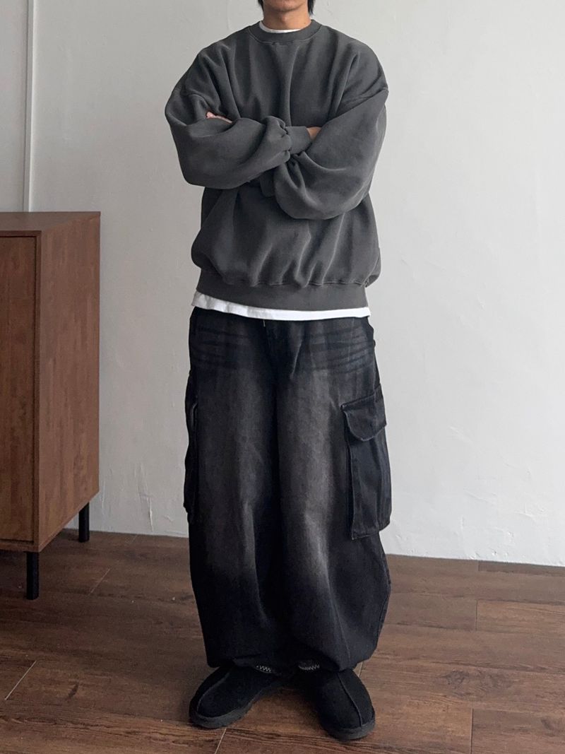 Over Pigment Round Sweatshirt (No.798)