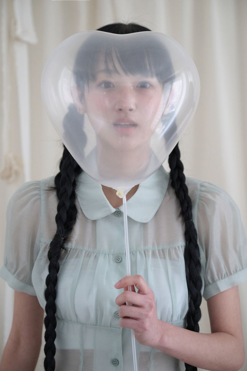 SHIRRING SHEER BLOUSE PISTACHIO