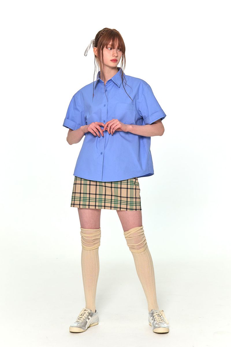 ORIGINAL MINI CHECK SKIRT (BEIGE)