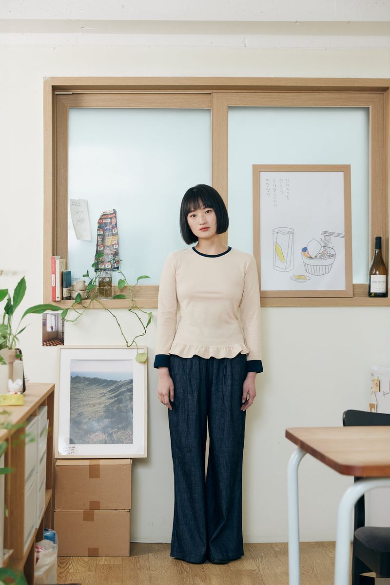 Layered frill T-shirt / Peach