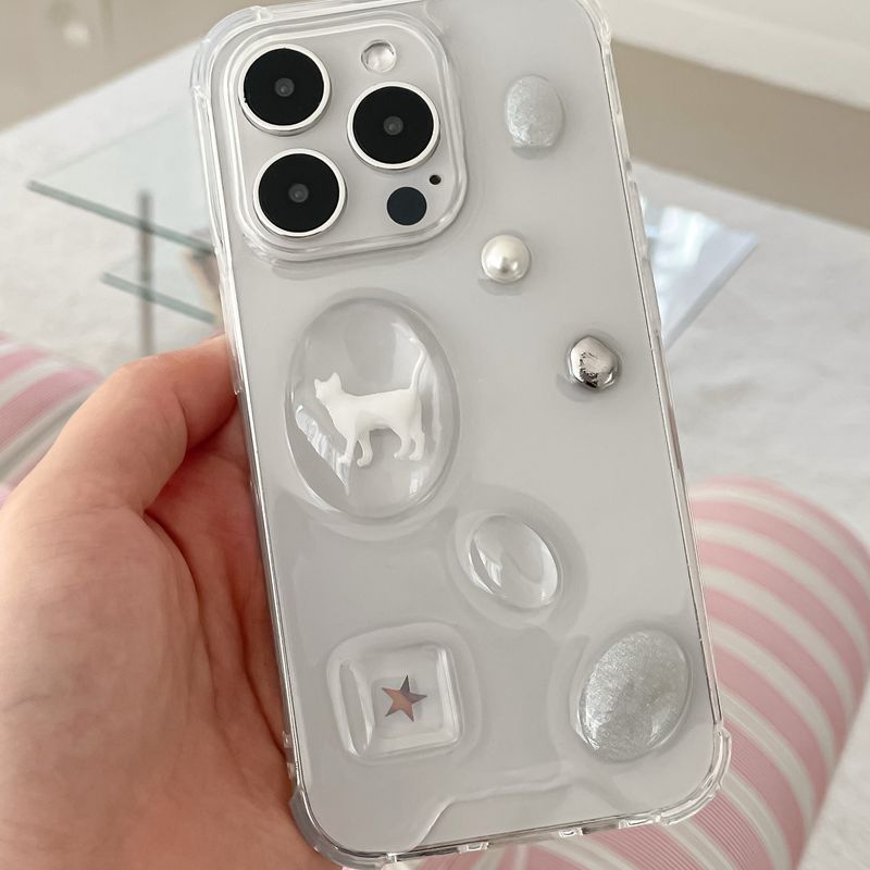 [made]silvering cat resin case 