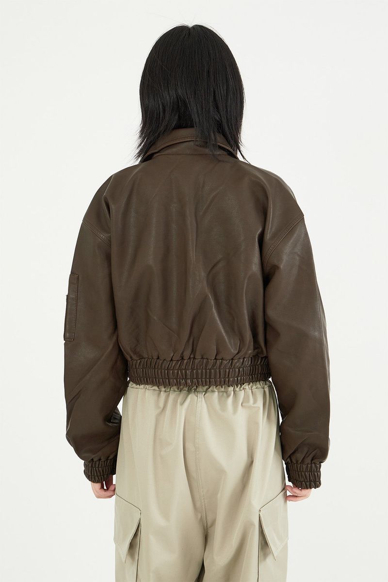 Pilot vintage leather flight jumper