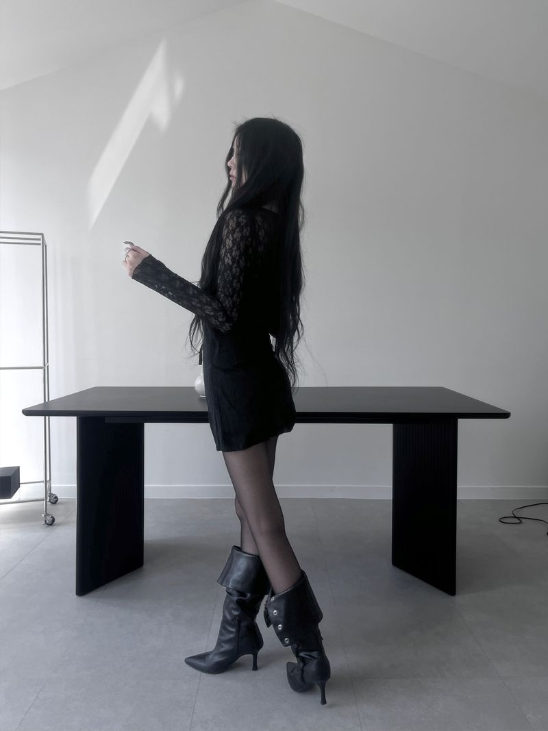 black square mini one-piece