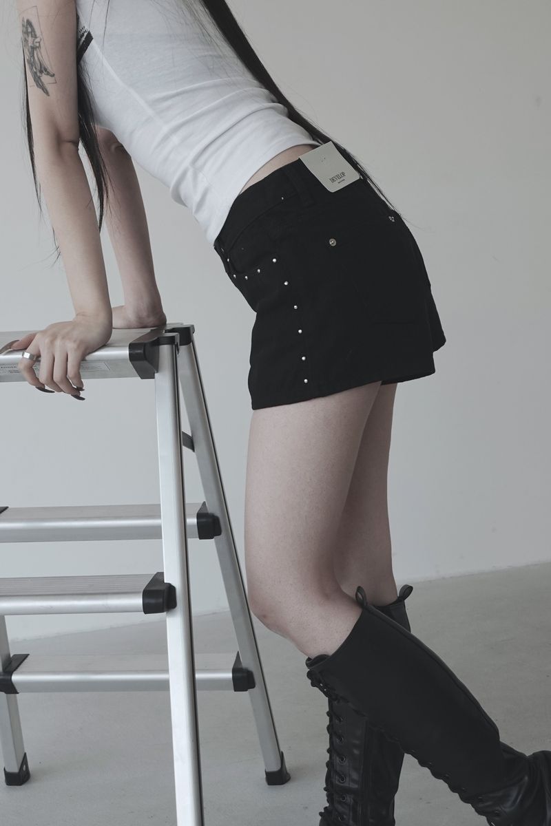 unique studded summer short pants (2color)