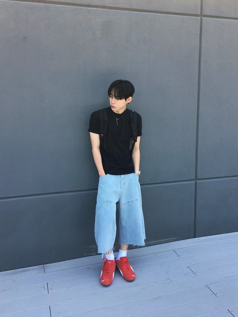 Foil Carpenter Bermuda Denim Pants 2C