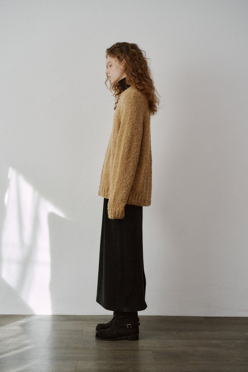 Coil round knit (Beige)