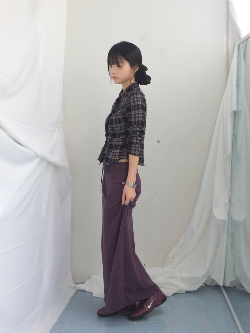 Slim Base String Long Skirt