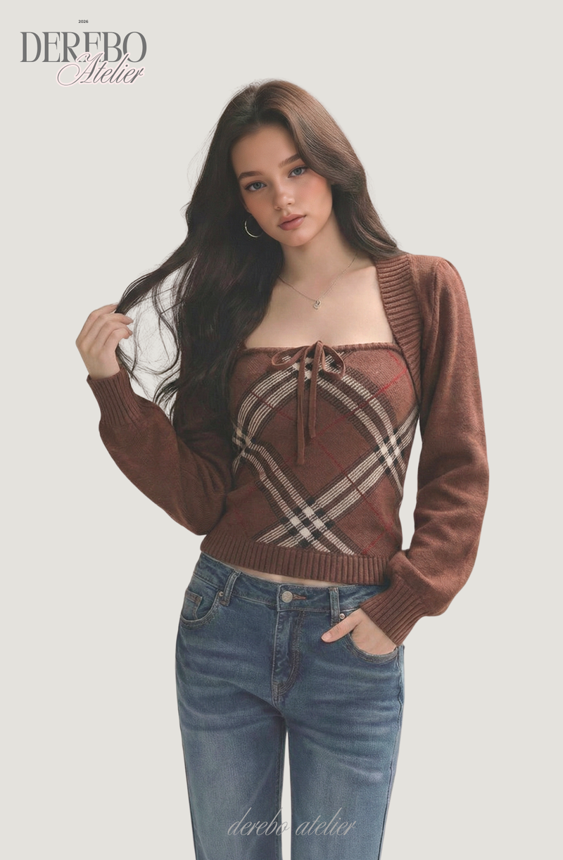 Heritage Brown Bolero Two-Piece Top