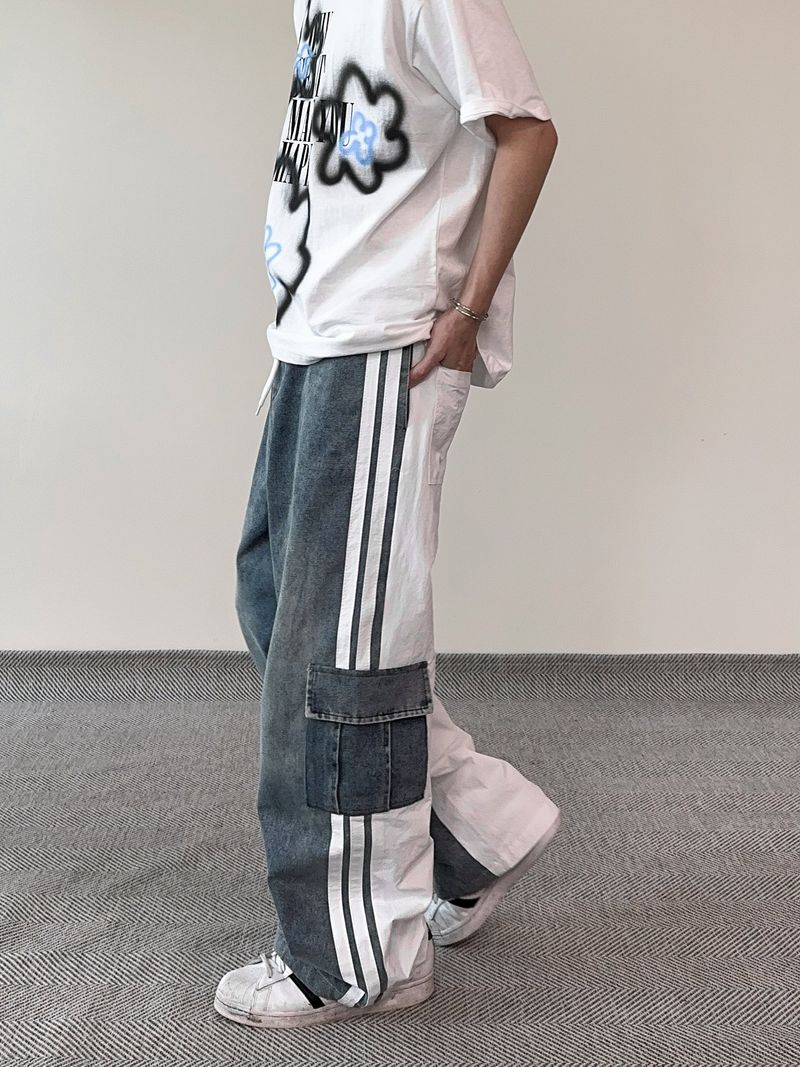 Our Mix Cargo Pants (Denim&Nylon)