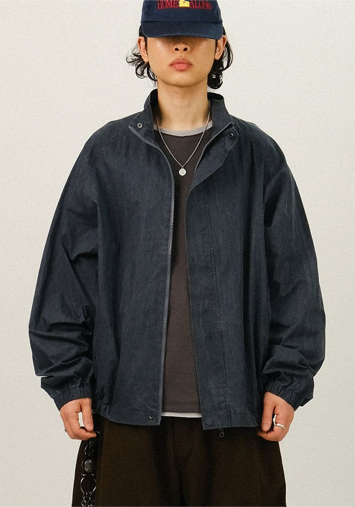TH Washed CN Crop High-neck Jacket