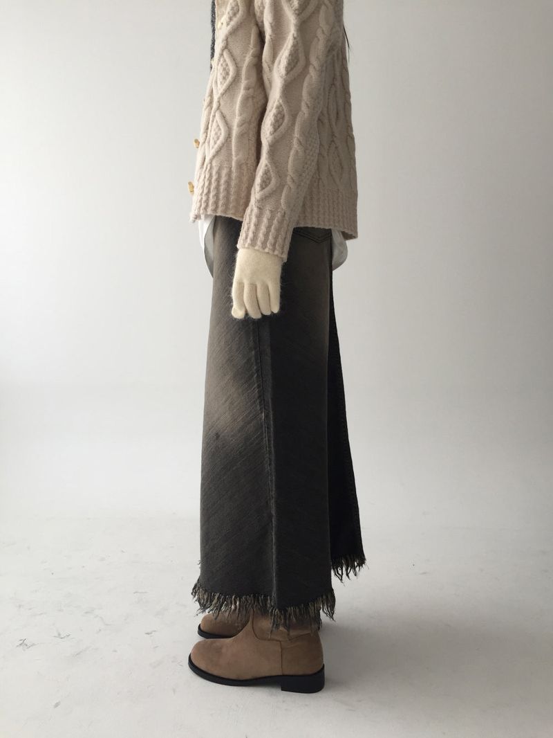 Denim maxi surgical long sk