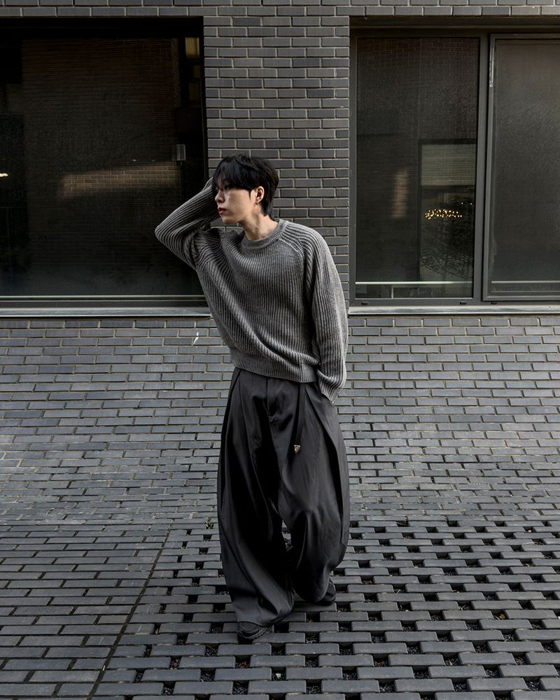 Ian Double-Pleat Wide Slacks