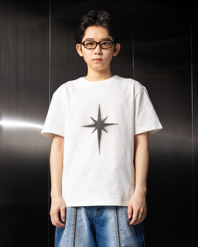 Sprayed Half Top (White)
