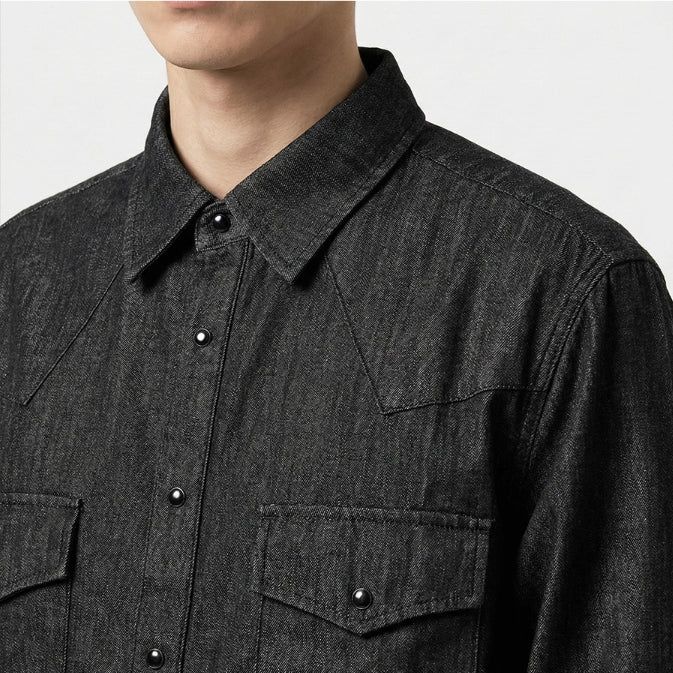 Standard Western Denim Shirt Black