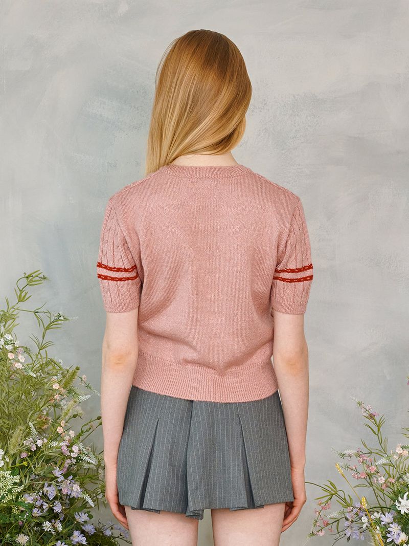 Color Line Twisted Knit (Pink)