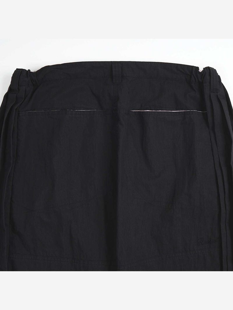  AUTHENTIC NYLON PINTUCK STRAIGHT PANTS (BLACK)