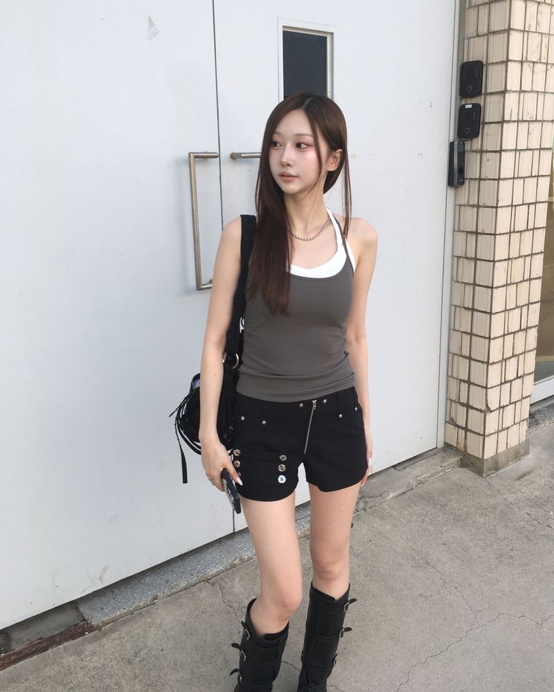 Leon zipper shorts