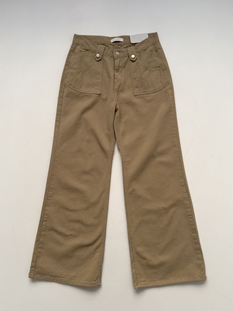 818 Cotton Bootcut Wide Pants