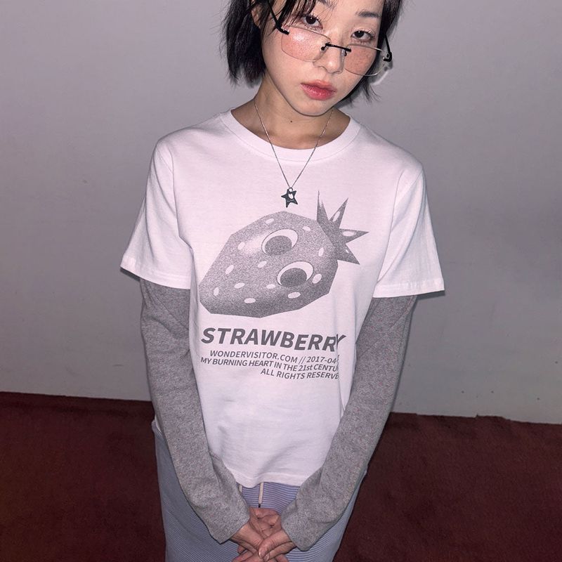 Ash Strawberry Layered LS-T  [3 color]