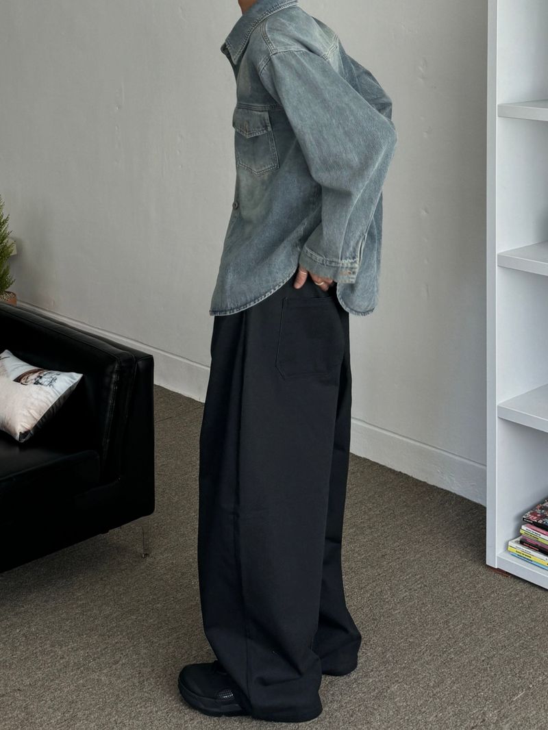 OW Washed Pocket Denim Shirt (2C)