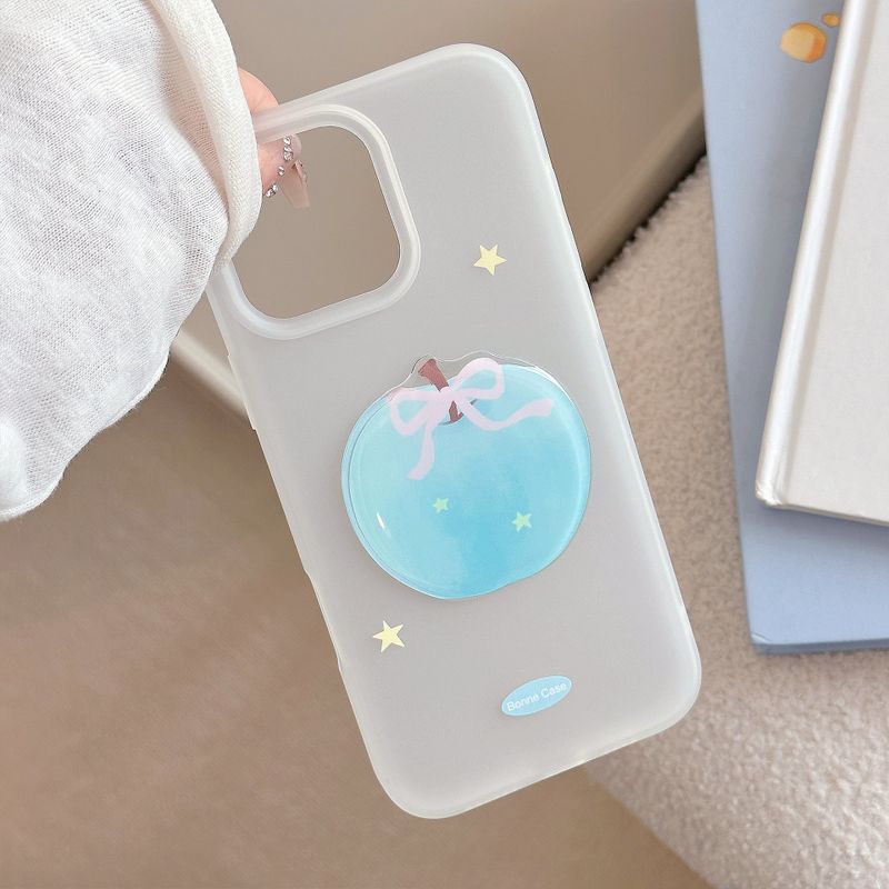Summer Blue Apple Mood Strap Jelly iPhone Case